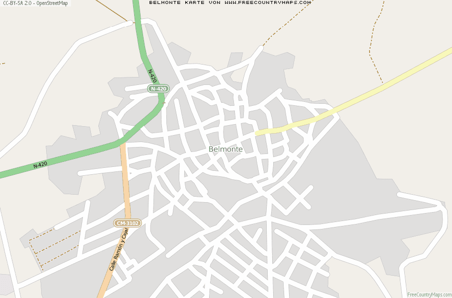 Karte Von Belmonte Spanien