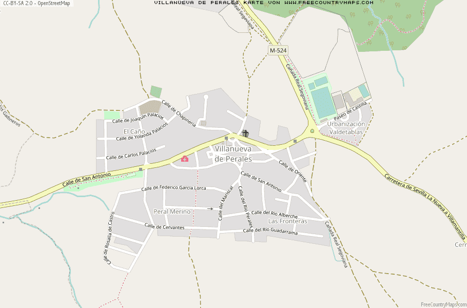Karte Von Villanueva de Perales Spanien