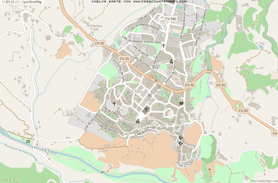 Karte Von Chelva Spanien