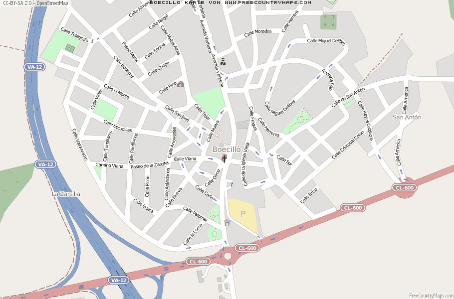 Karte Von Boecillo Spanien