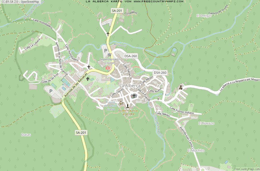 Karte Von La Alberca Spanien