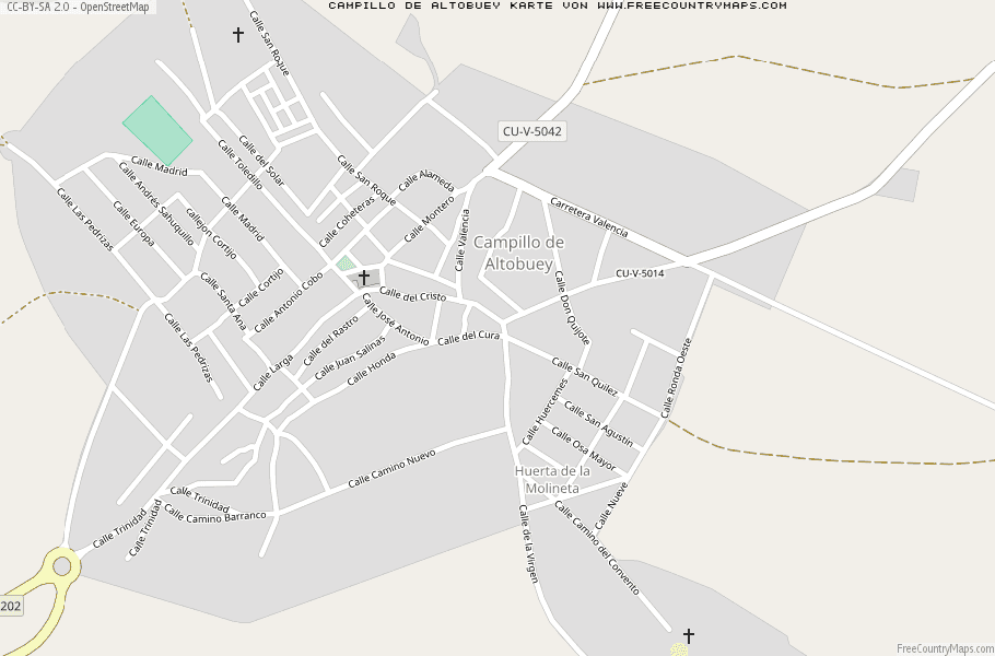 Karte Von Campillo de Altobuey Spanien