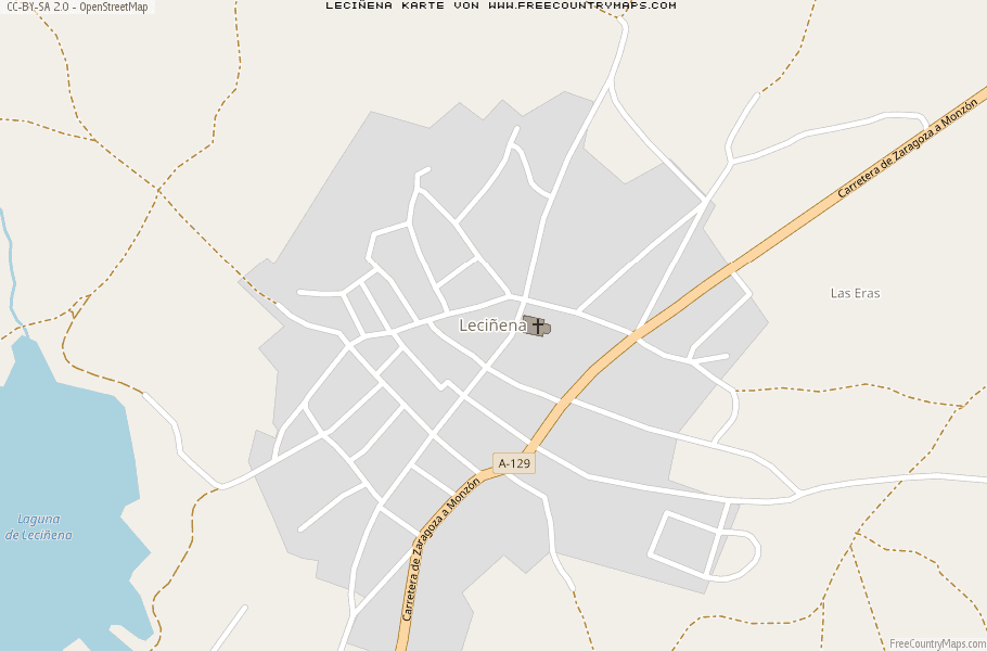 Karte Von Leciñena Spanien
