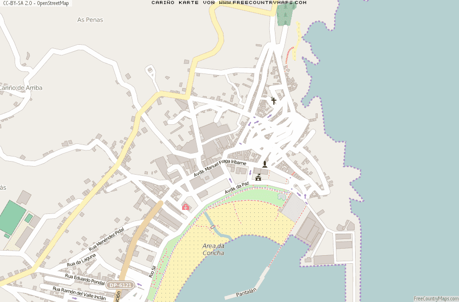 Karte Von Cariño Spanien