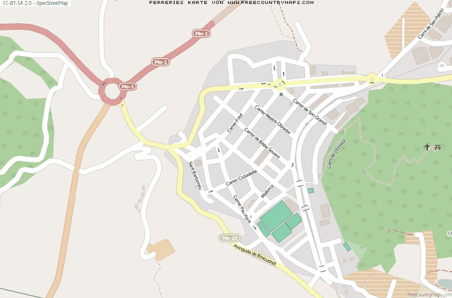 Karte Von Ferreries Spanien