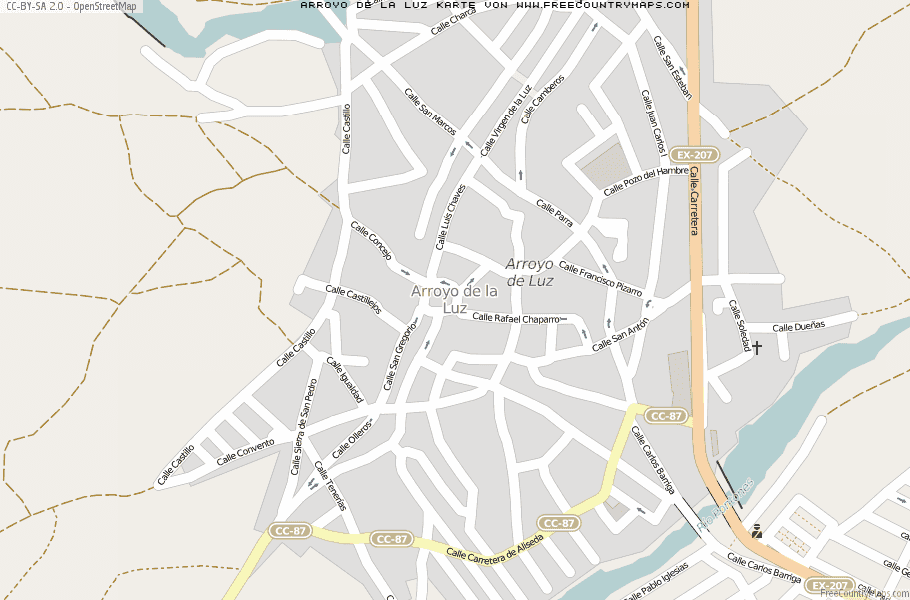 Karte Von Arroyo de la Luz Spanien