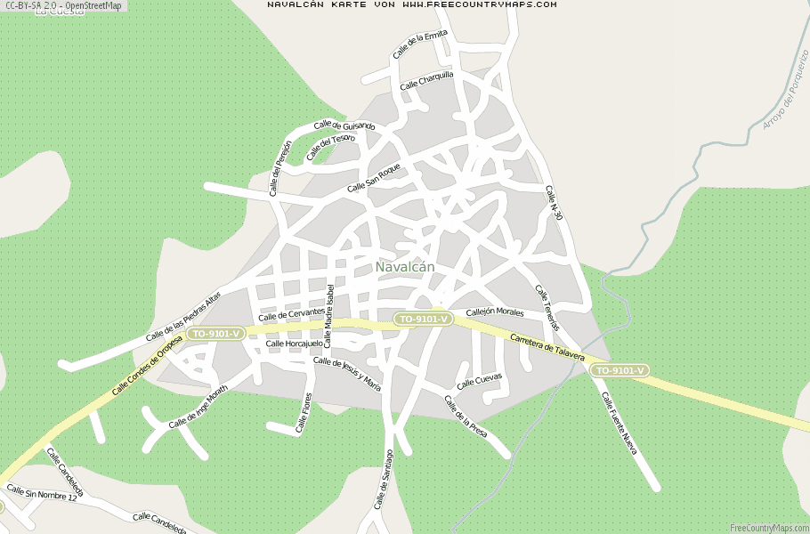 Karte Von Navalcán Spanien