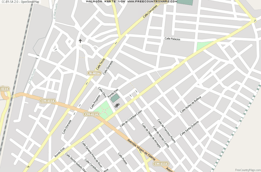 Karte Von Malagón Spanien