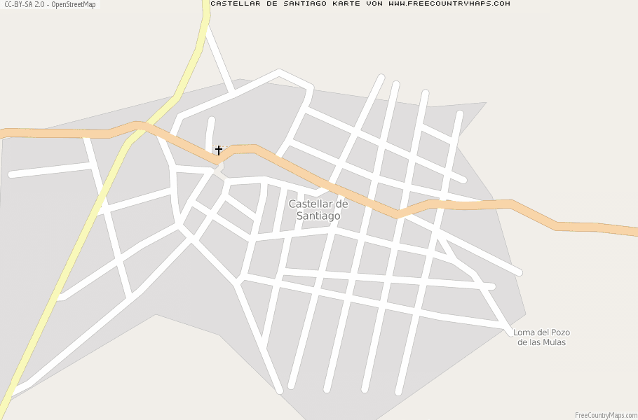 Karte Von Castellar de Santiago Spanien