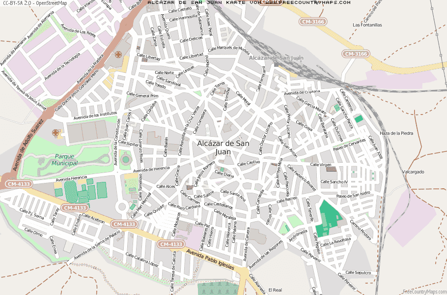 Karte Von Alcázar de San Juan Spanien