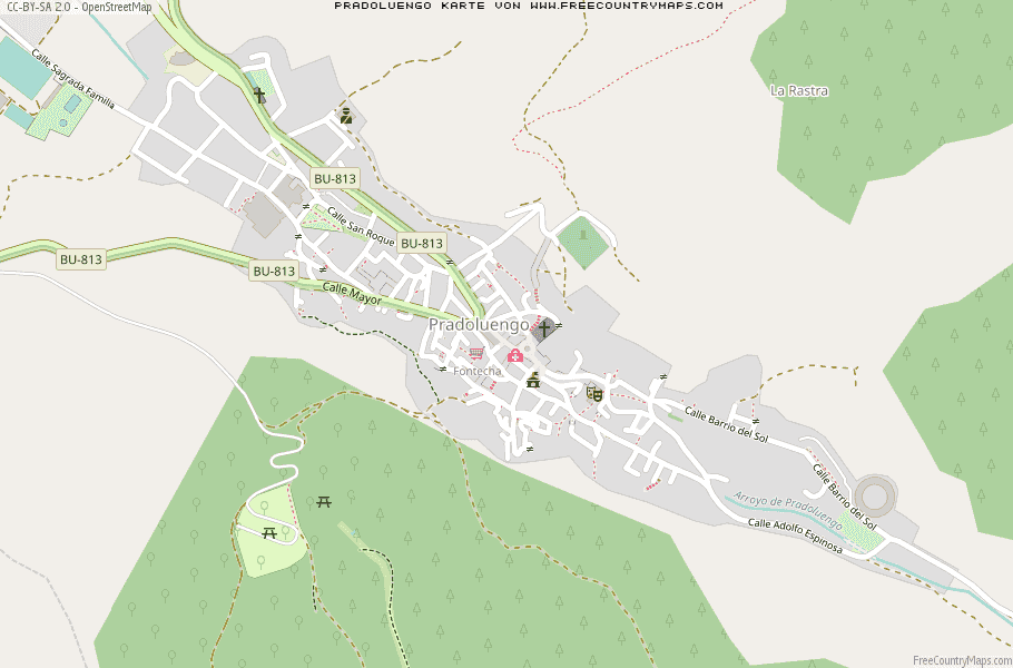 Karte Von Pradoluengo Spanien