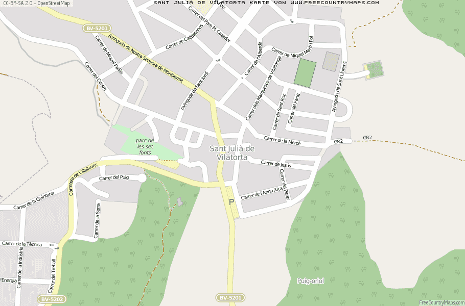 Karte Von Sant Julià de Vilatorta Spanien