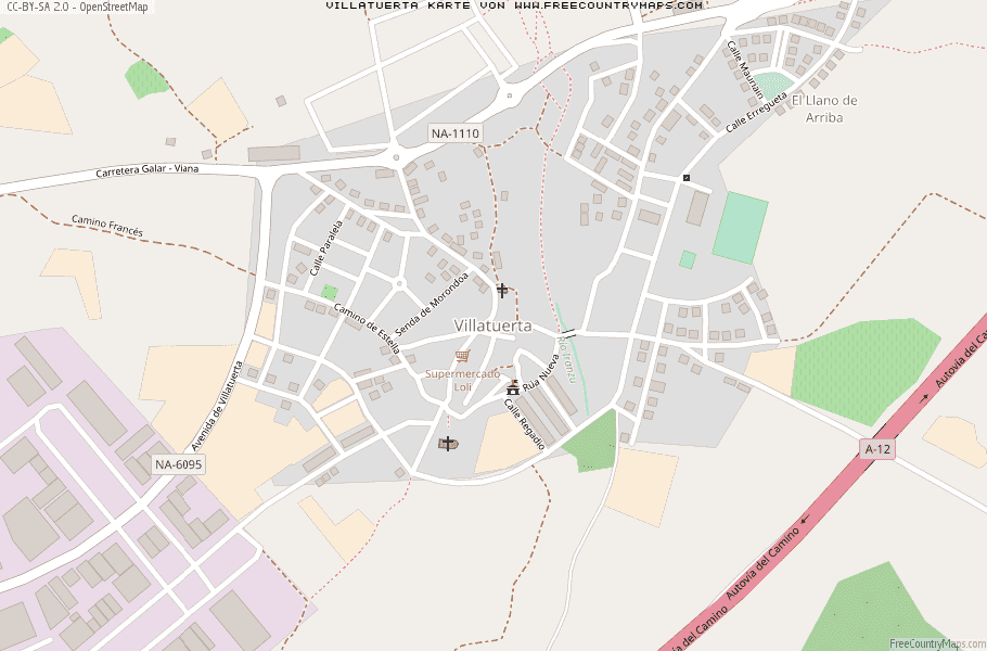 Karte Von Villatuerta Spanien
