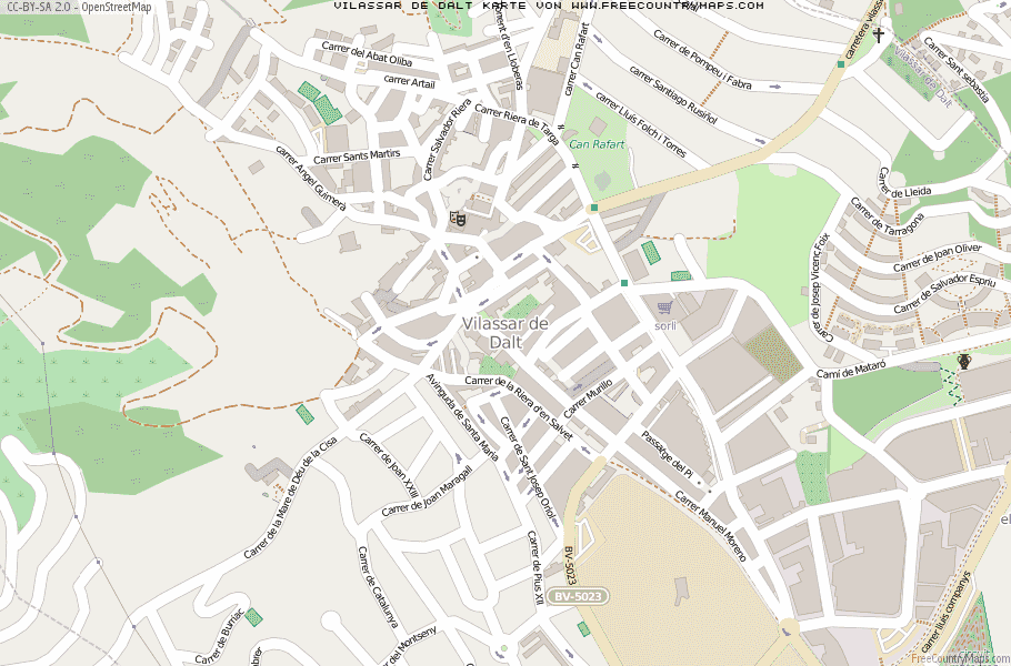 Karte Von Vilassar de Dalt Spanien
