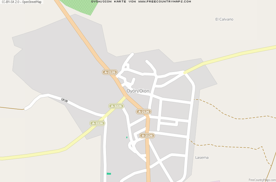 Karte Von Oyón/Oion Spanien