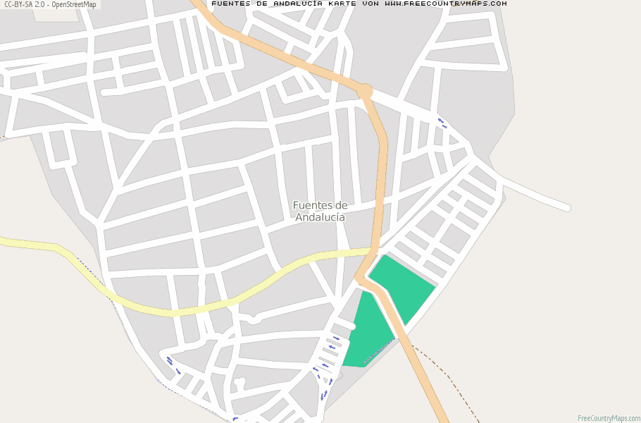 Karte Von Fuentes de Andalucía Spanien