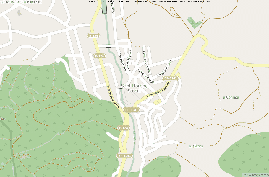 Karte Von Sant Llorenç Savall Spanien