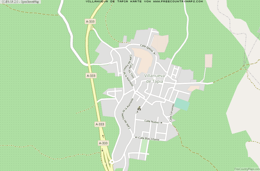 Karte Von Villanueva de Tapia Spanien