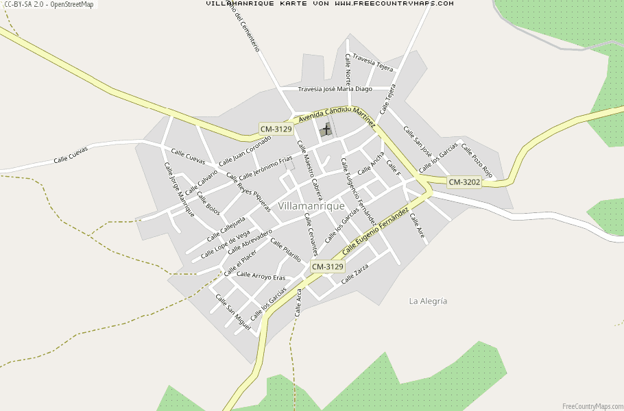 Karte Von Villamanrique Spanien