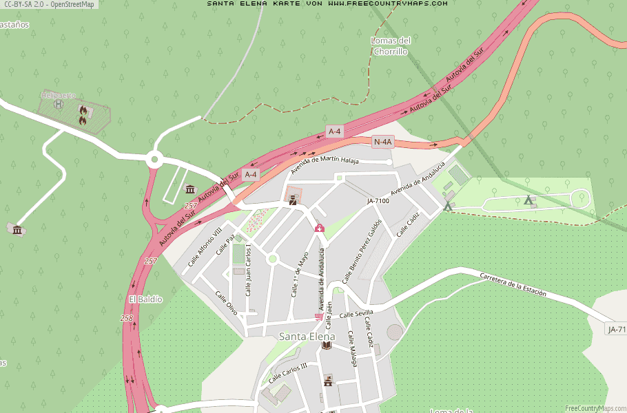 Karte Von Santa Elena Spanien