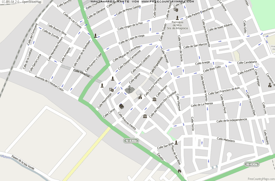 Karte Von Manzanares Spanien
