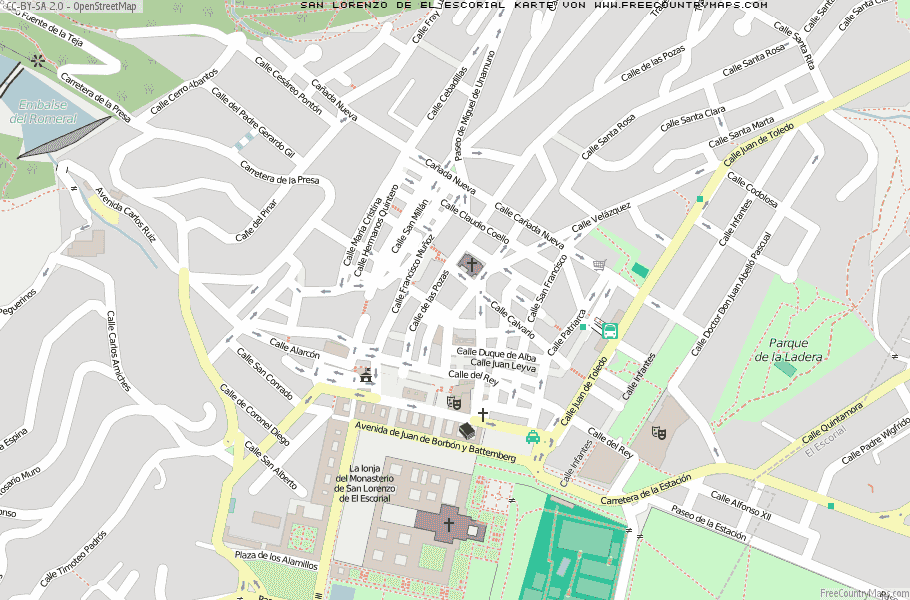 Karte Von San Lorenzo de El Escorial Spanien