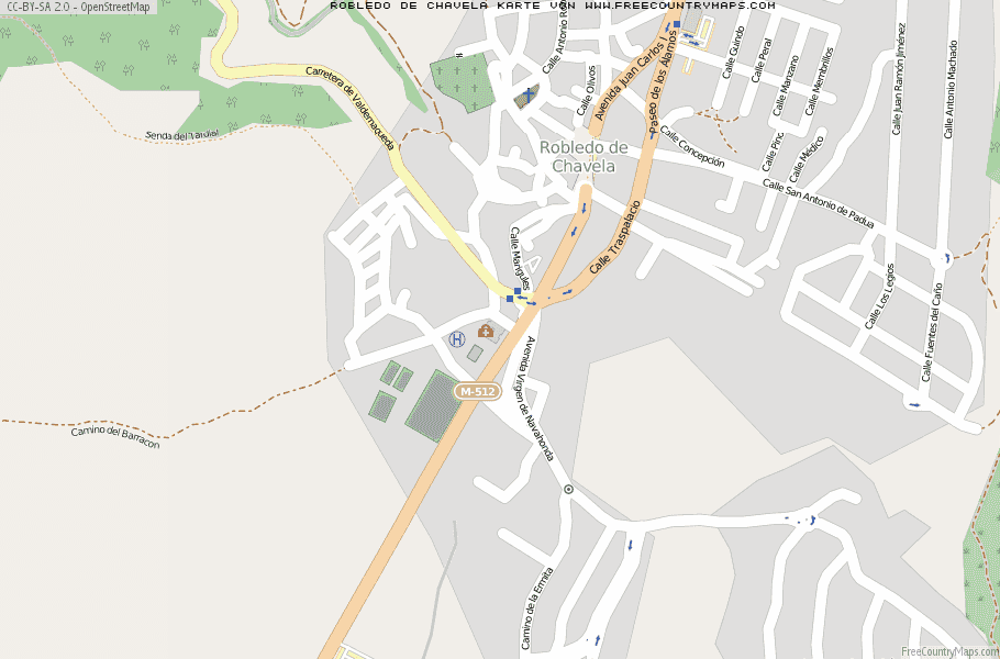 Karte Von Robledo de Chavela Spanien