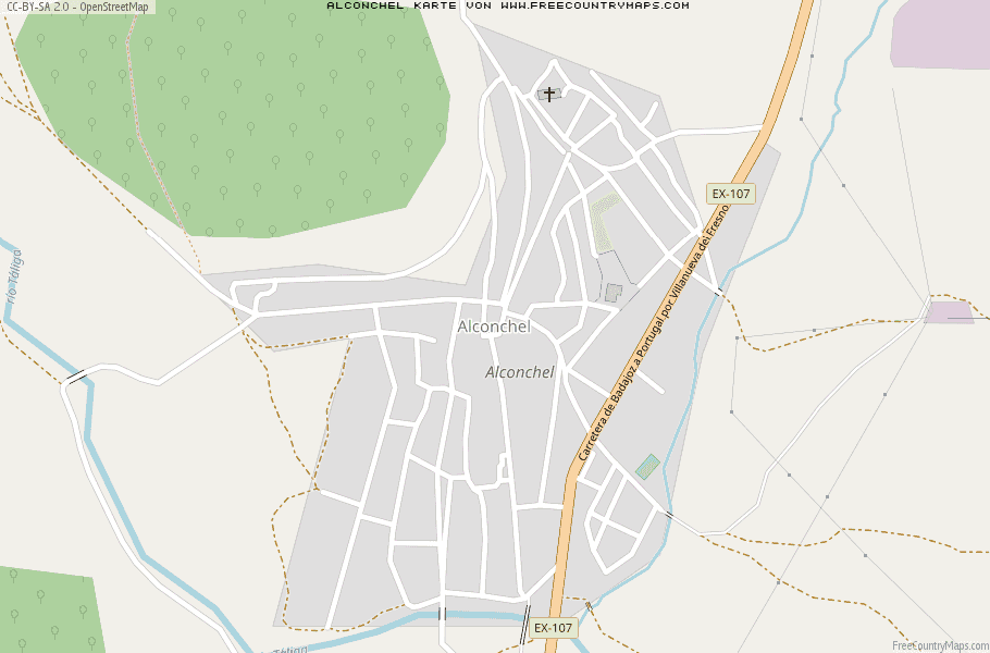 Karte Von Alconchel Spanien