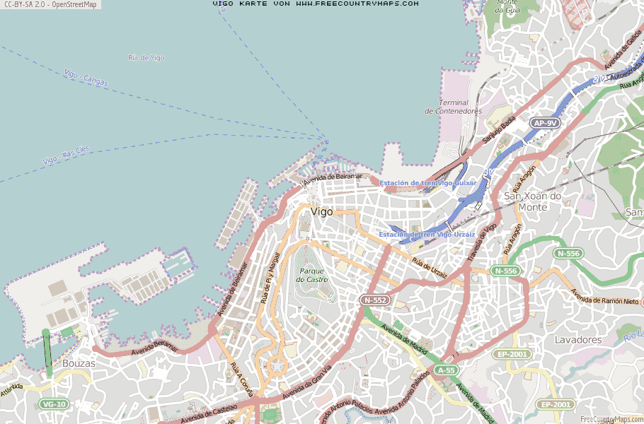 Karte Von Vigo Spanien