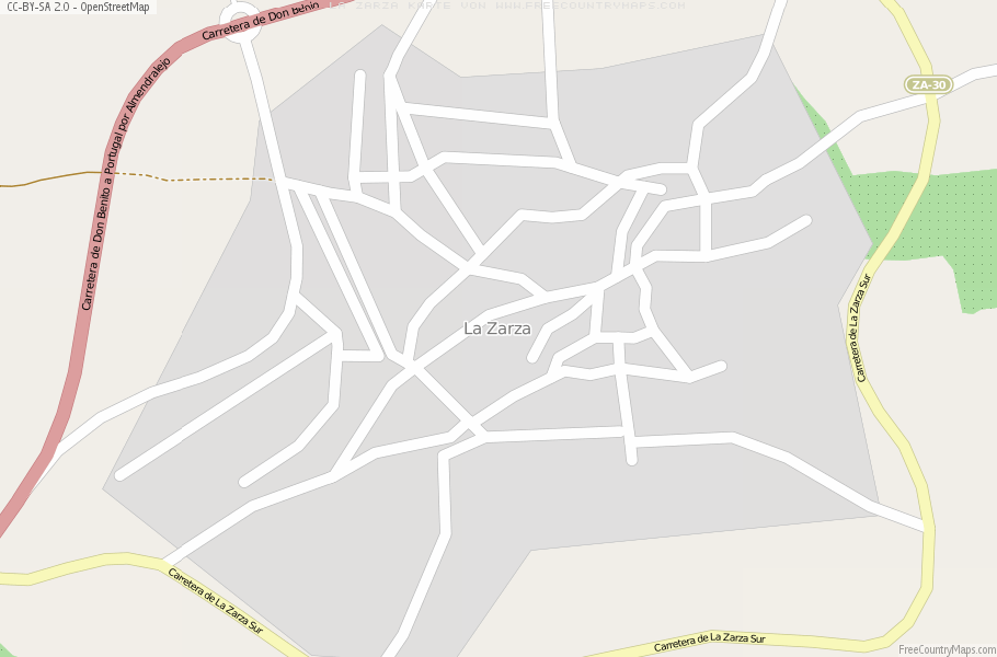 Karte Von La Zarza Spanien