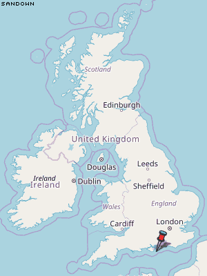 Sandown Karte Vereinigtes Knigreich
