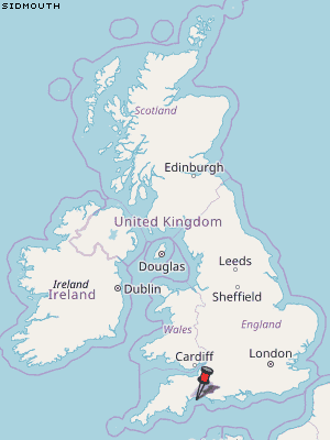 Sidmouth Karte Vereinigtes Knigreich