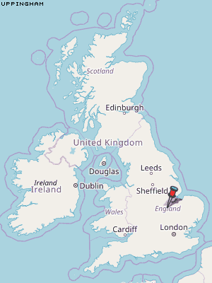 Uppingham Karte Vereinigtes Knigreich
