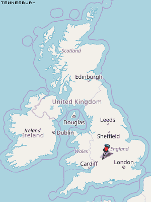 Tewkesbury Karte Vereinigtes Knigreich