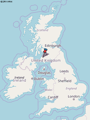 Girvan Karte Vereinigtes Knigreich