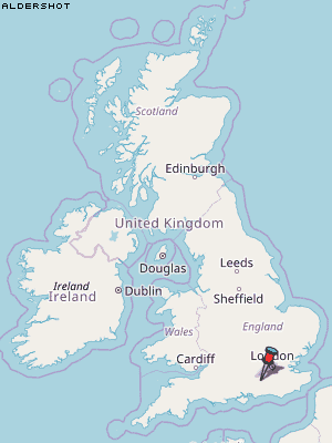 Aldershot Karte Vereinigtes Knigreich