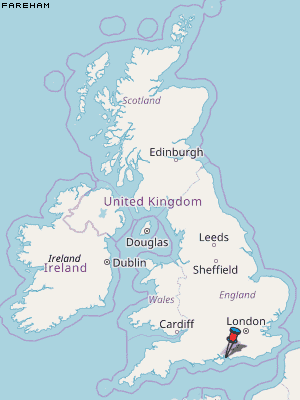 Fareham Karte Vereinigtes Knigreich