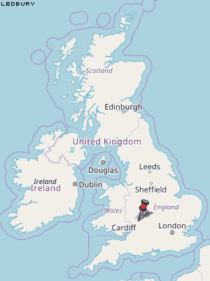 Ledbury Karte Vereinigtes Knigreich