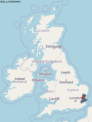 Gillingham Karte Vereinigtes Knigreich