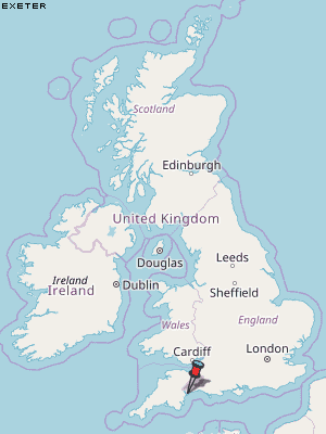 Exeter Karte Vereinigtes Knigreich