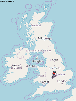 Pershore Karte Vereinigtes Knigreich