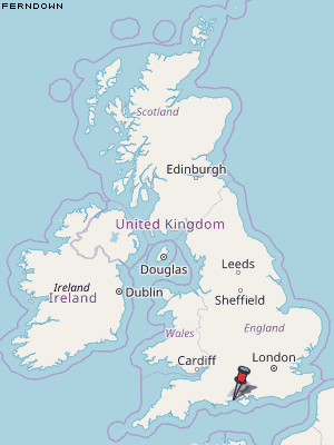 Ferndown Karte Vereinigtes Knigreich