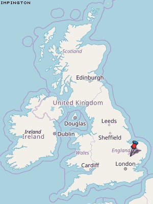 Impington Karte Vereinigtes Knigreich