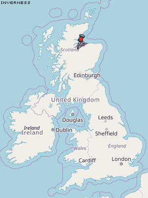 Inverness Karte Vereinigtes Knigreich