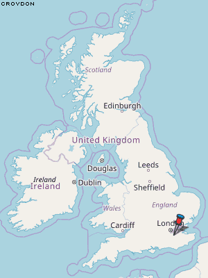 Croydon Karte Vereinigtes Knigreich