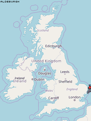 Aldeburgh Karte Vereinigtes Knigreich