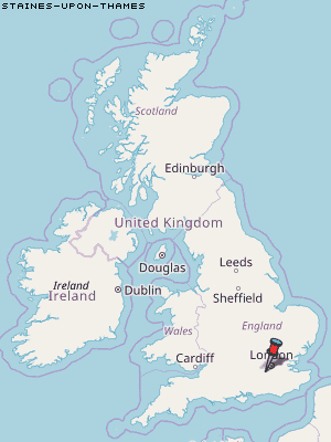 Staines-upon-Thames Karte Vereinigtes Knigreich