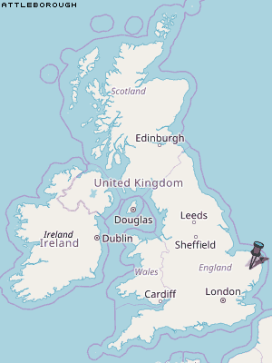 Attleborough Karte Vereinigtes Knigreich