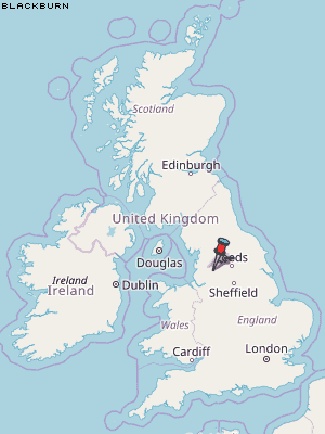 Blackburn Karte Vereinigtes Knigreich