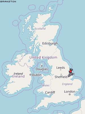Branston Karte Vereinigtes Knigreich